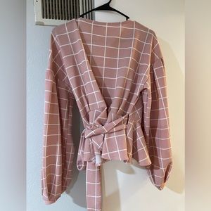 Plaid Tie Dress Shirt